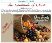 Newsletter, 11/22/25